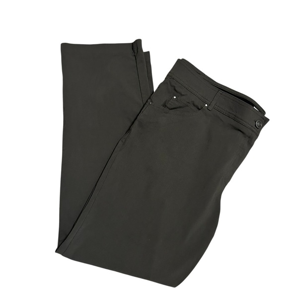 89th & Madison Olive Green Activewear Pants Straight Leg Slimming Size 20 - Picture 2 of 9